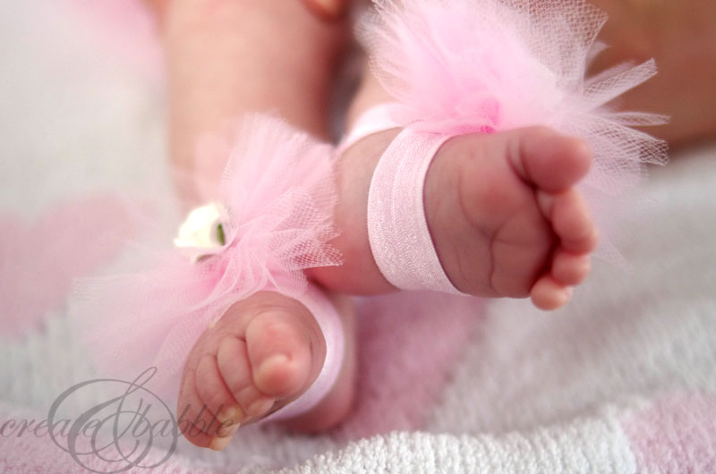 Baby Girl Tutu and Barefoot Sandals Tutorial - Create and Babble