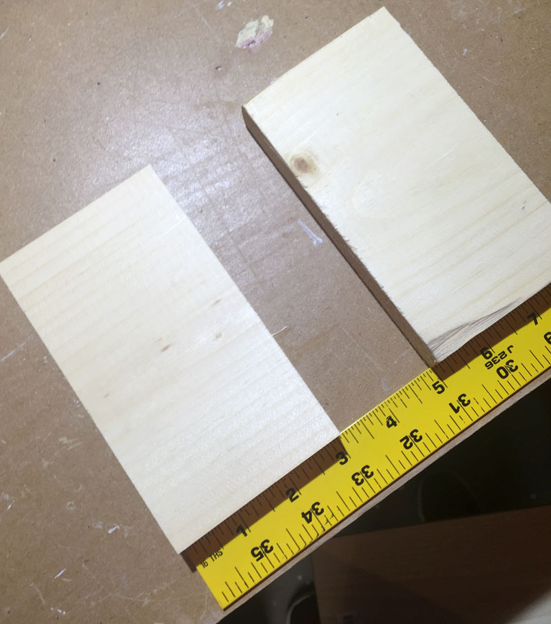 first step is to cut two 3' pieces of the 1 x 6