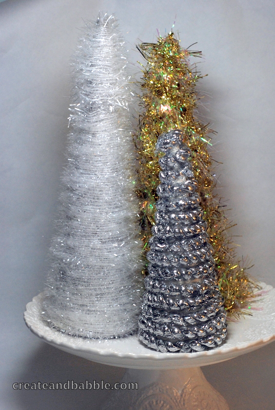 How to Make a Mini Christmas tree from garland