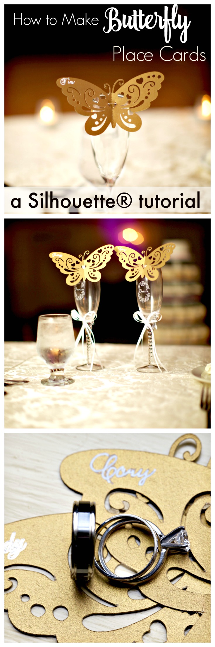 How to make Butterfly Place Cards with Silhouette Cameo ...