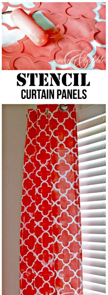 How to make stencils and then use them to stencil paint plain curtain panels