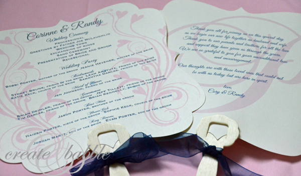 How to make wedding program fans with your silhouette cutting machine