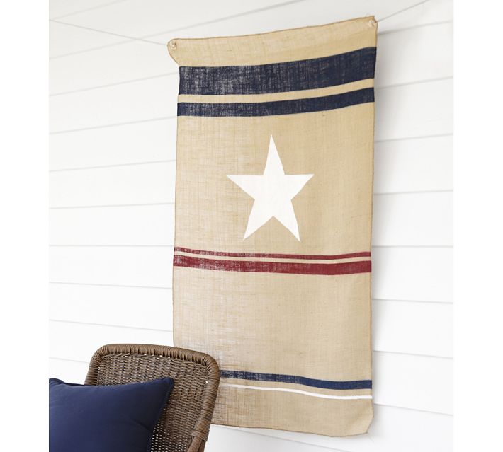 PB burlap flag