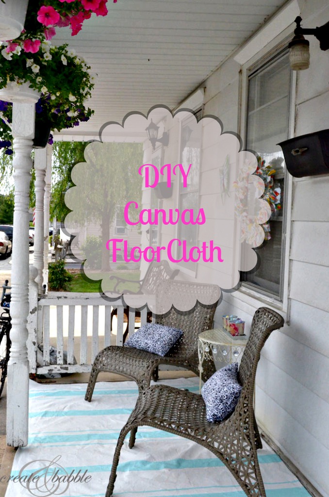 DIY Canvas Floor Cloth_createandbabble