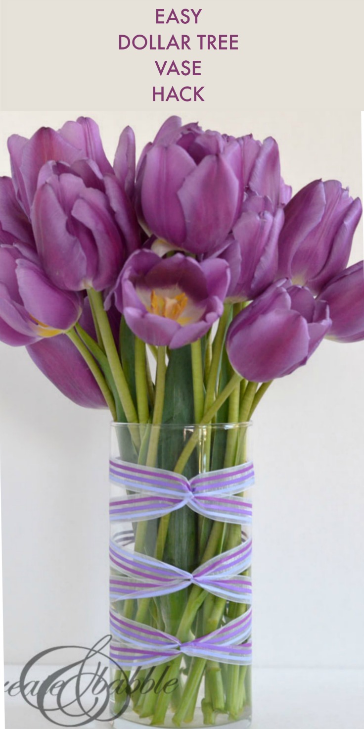 decorating with vases ribbon flower