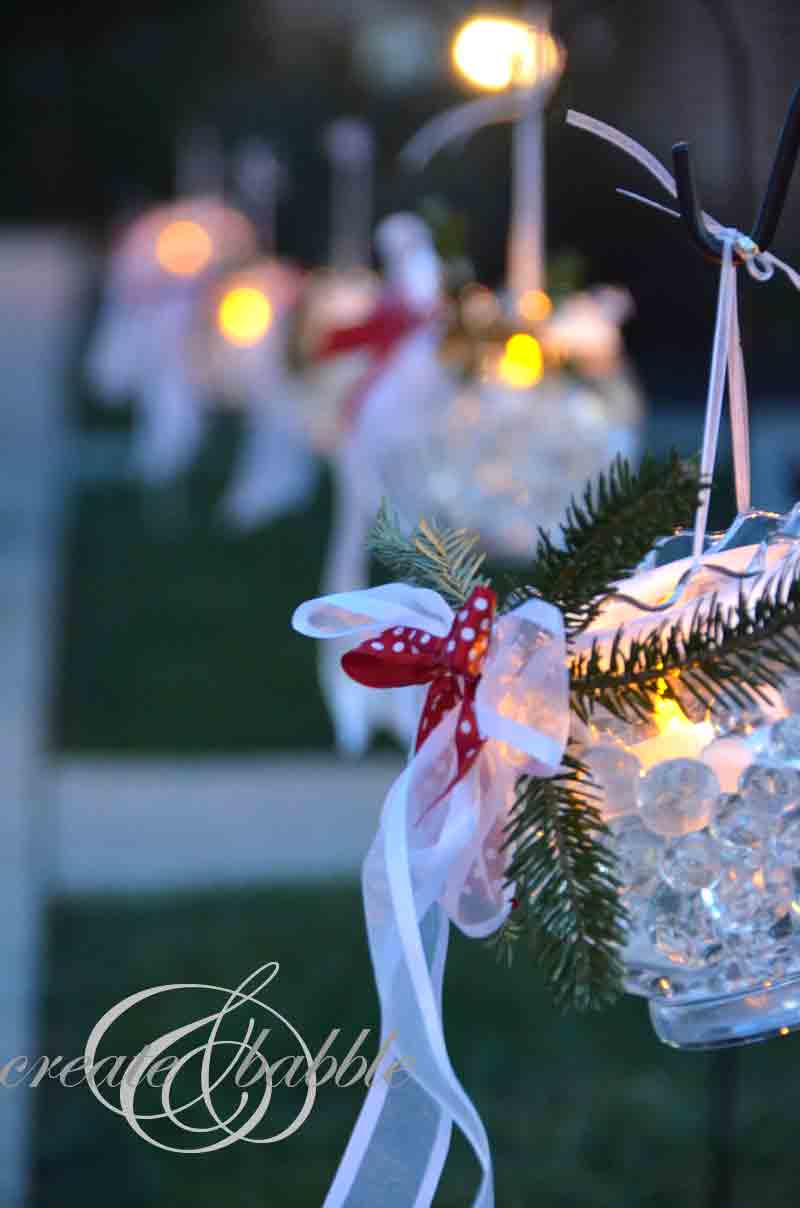 My Christmas Luminaries made from Wedding Aisle Decor