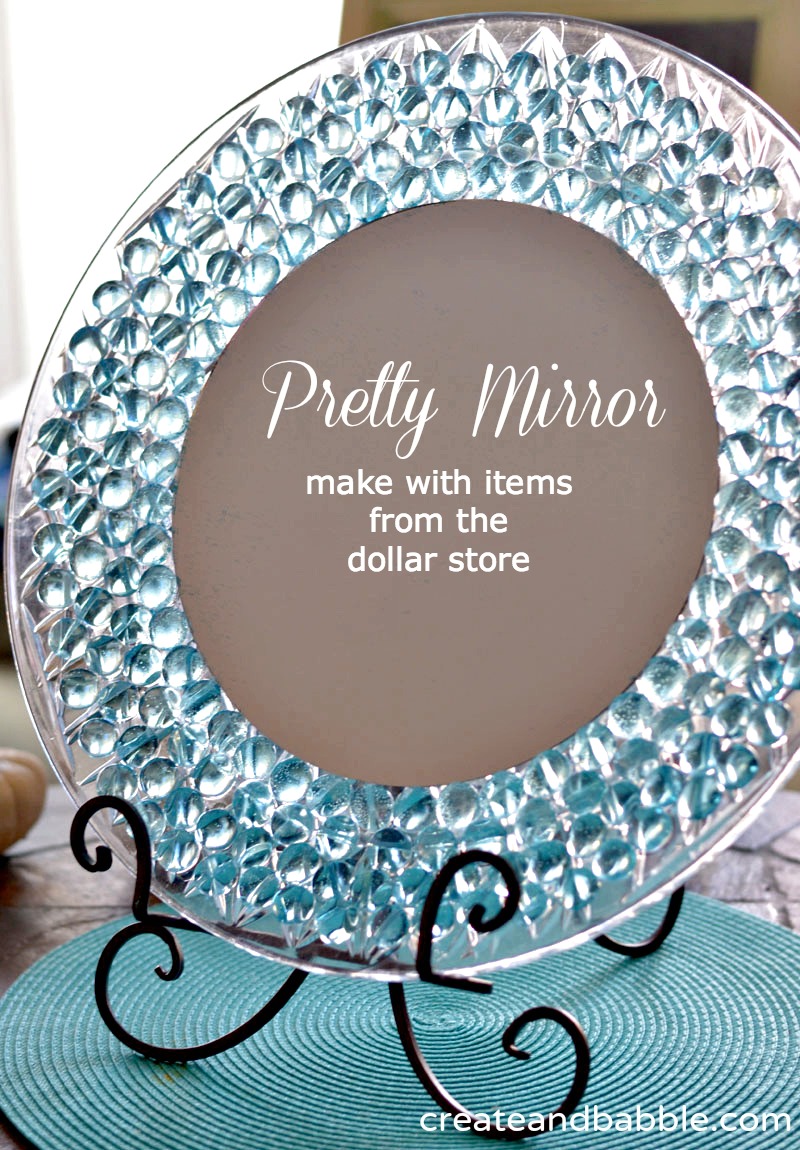 Diy dollar deals tree mirror table