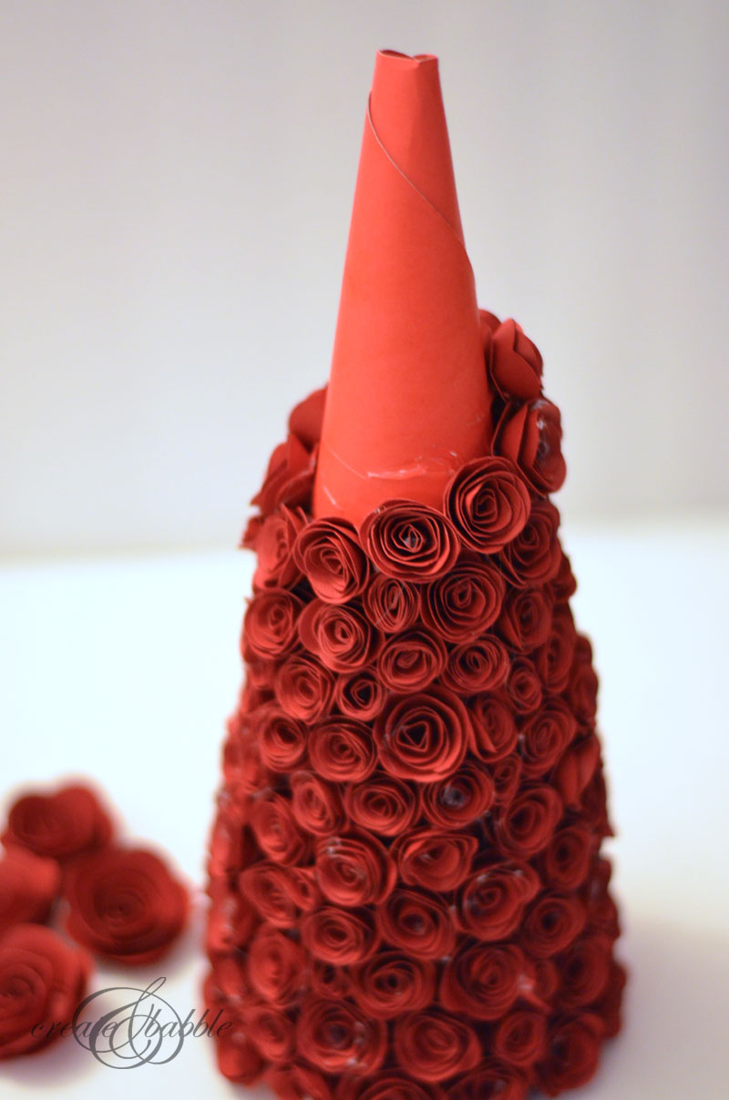 rolled paper rose christmas tree by createandbabble-4