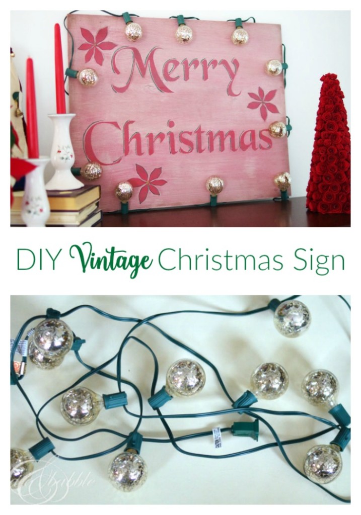 DIY Vintage Christmas Sign-createandbabble.com