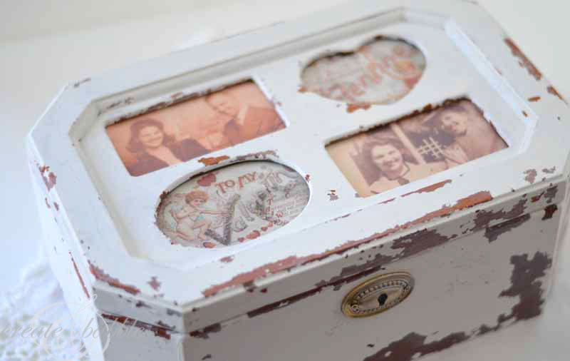photos were added to the lid of the love letter box by createandbabble.com