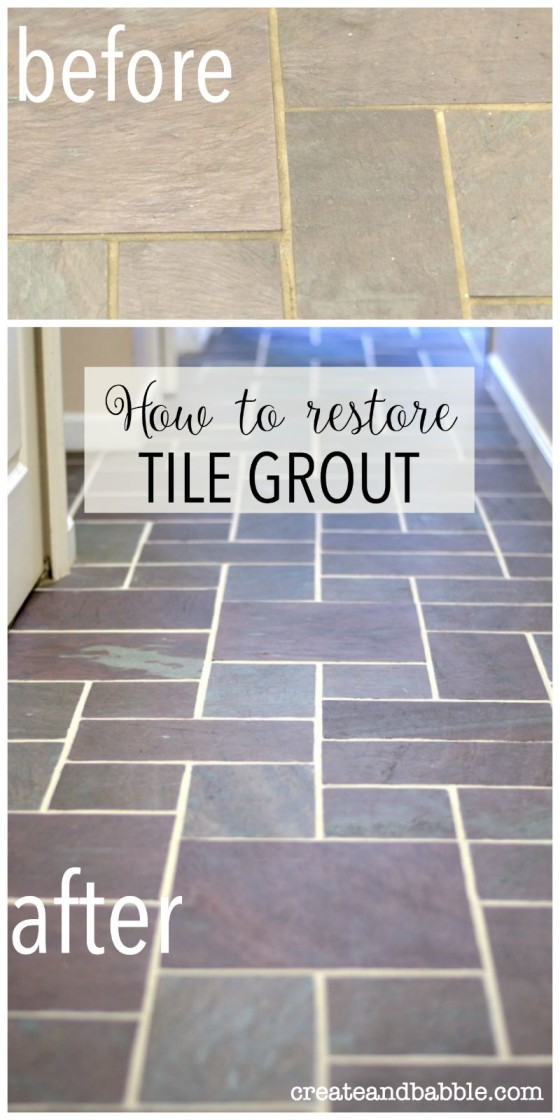 Slate Floor Grout Renew Create and Babble
