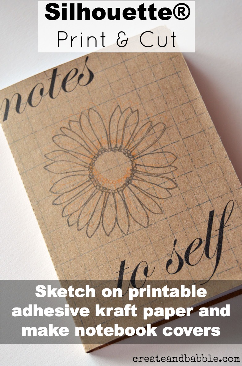 Notebook Cover Using Silhouette® kraft paper & Free Cut File