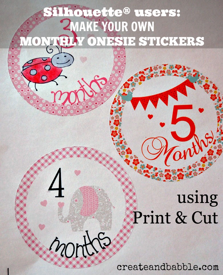 DIY Monthly Onesie Stickers