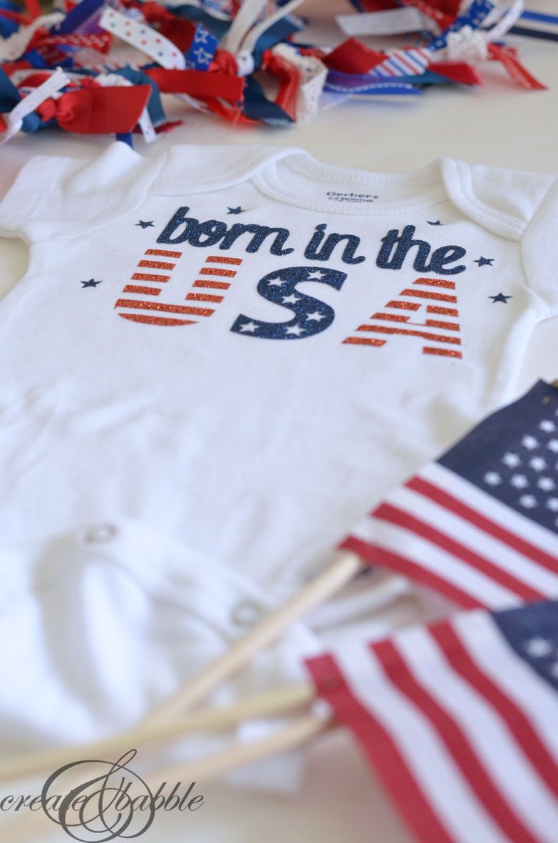 Patriotic Onesie {Plus Free Cut File} - Create and Babble