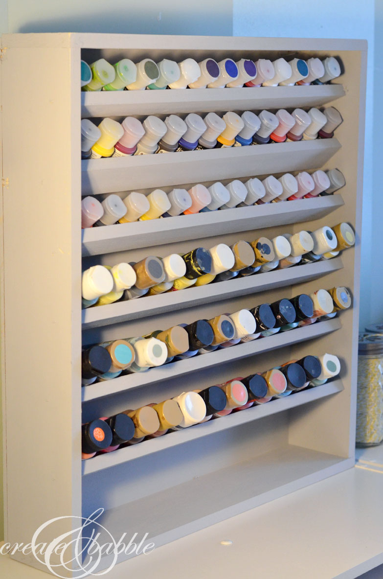 DIY Paint Storage Shelf - Create and Babble