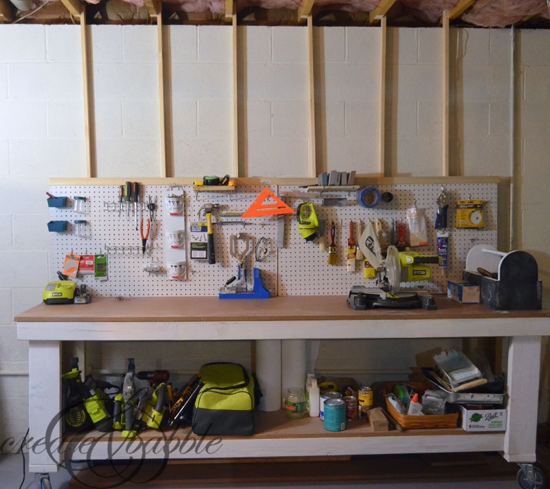 How to Hang a Pegboard without Drilling into Cinder Block