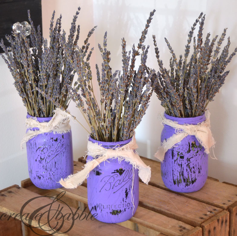 lavender-and-painted-mason-jars