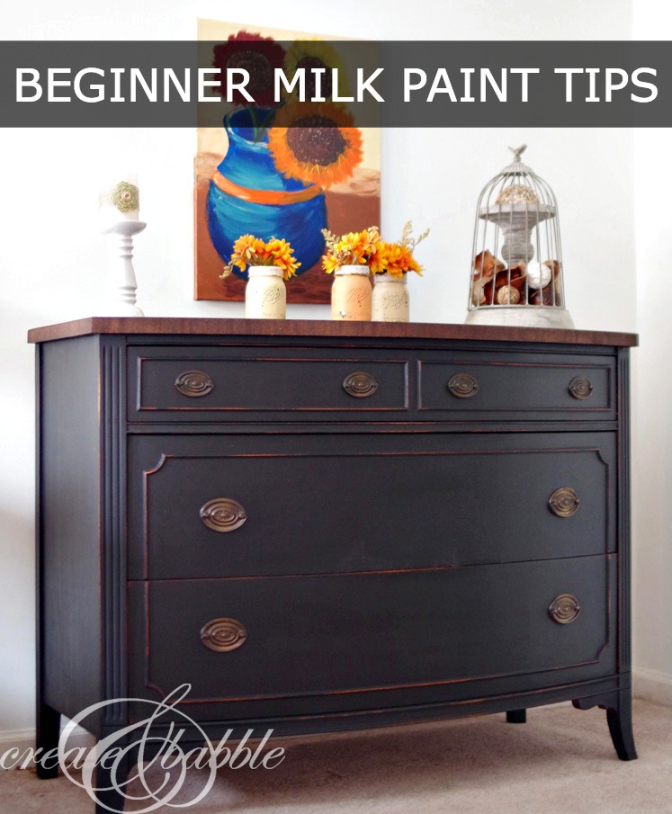 Painted Dresser with Milk Paint