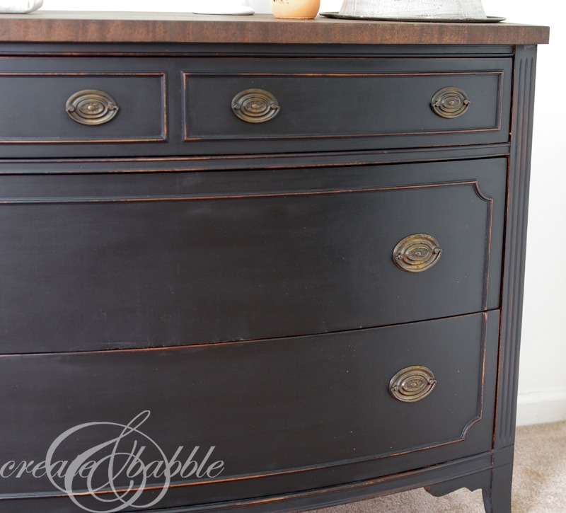 How to get a chippy furniture Finish with Milk Paint and Dark