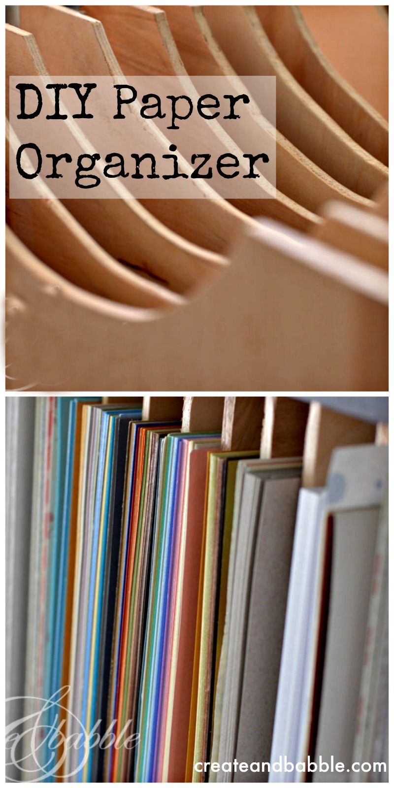 DIY Wooden Paper Organizer-createandbabble.com