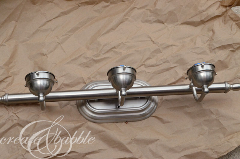 Light Fixture Makeover With Spray Paint, How To Paint Bathroom Light Fixture