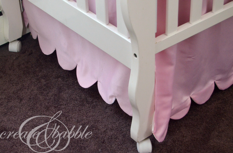 Scalloped cheap crib skirt