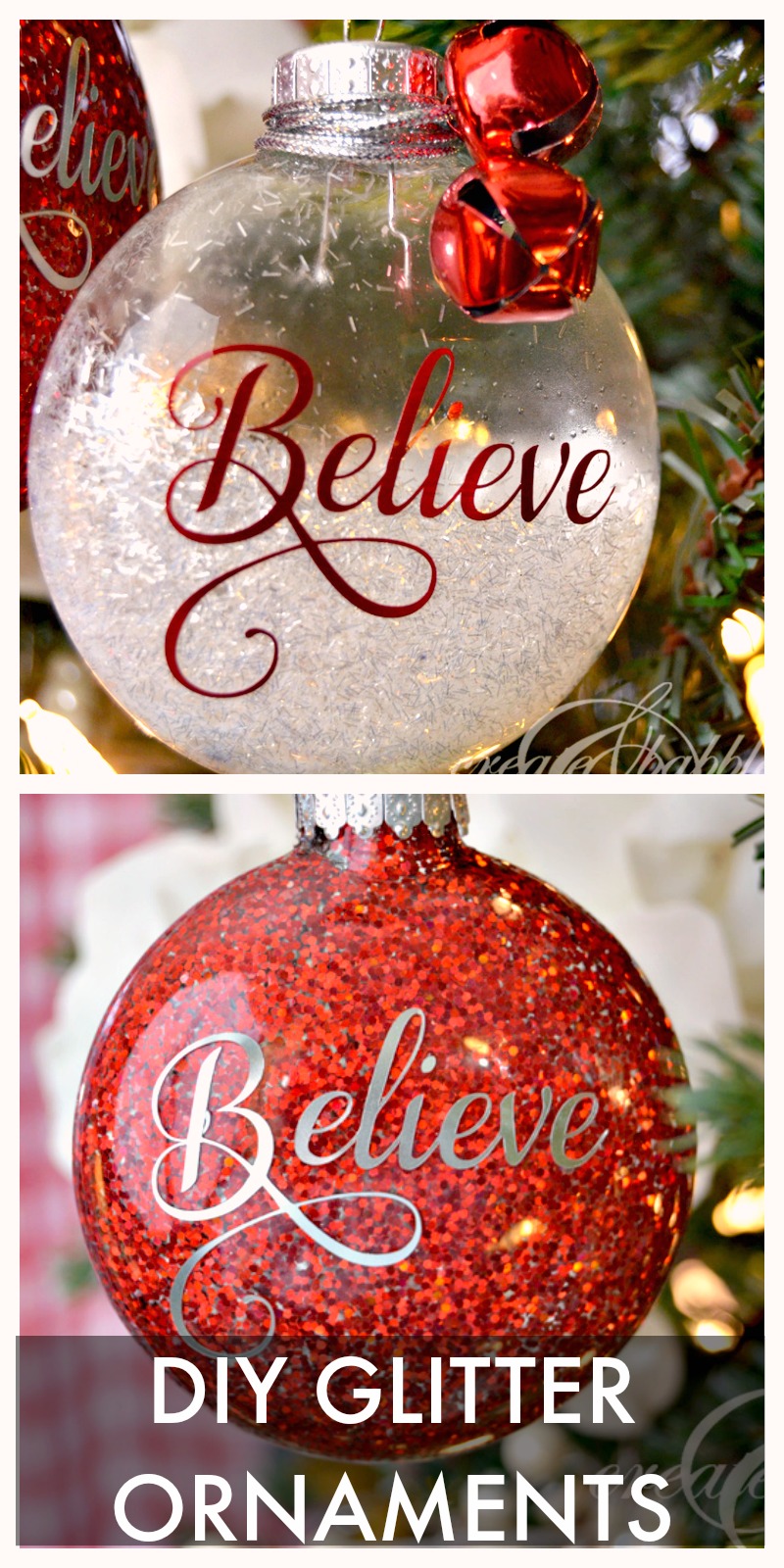 DIY Glitter Christmas Ornaments  Create and Babble