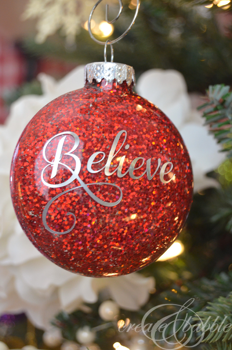  DIY  Glitter Christmas  Ornaments  Create and Babble