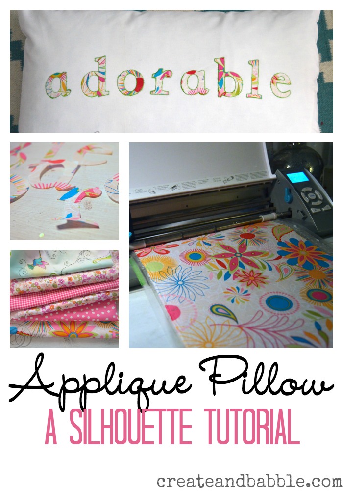 HOW TO MAKE AN APPLIQUED PILLOW USING SILHOUETTE CAMEO OR PORTRAIT CUTTING MACHINE