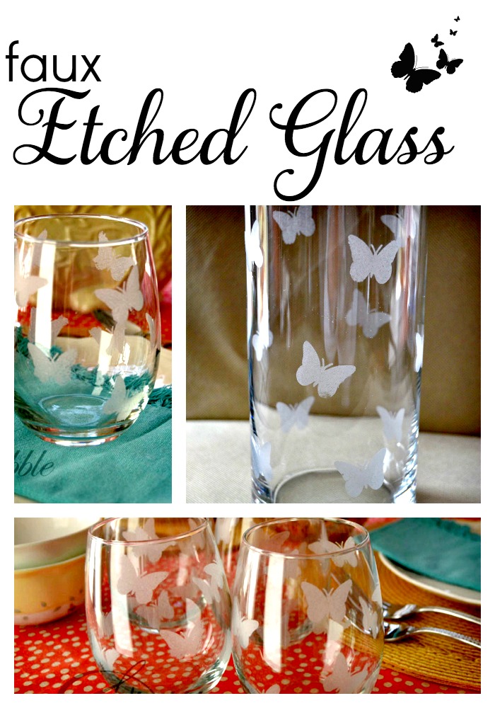 faux etched glass