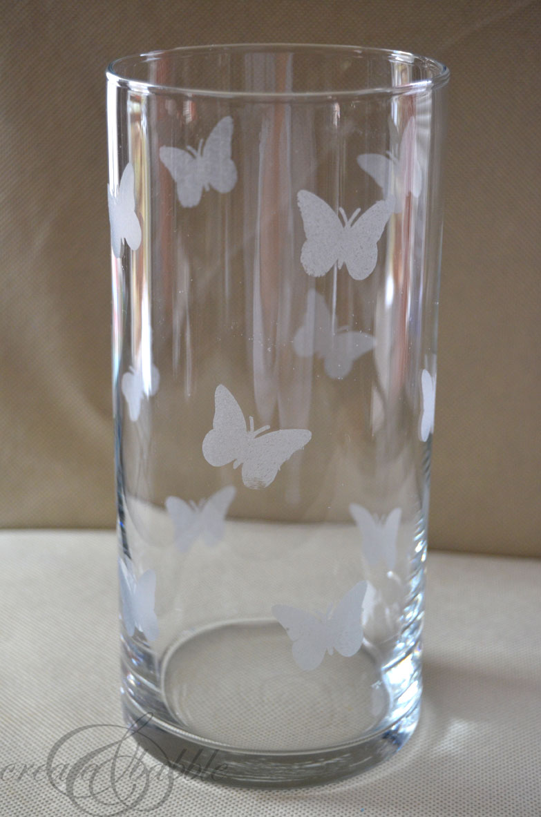 faux glass etching