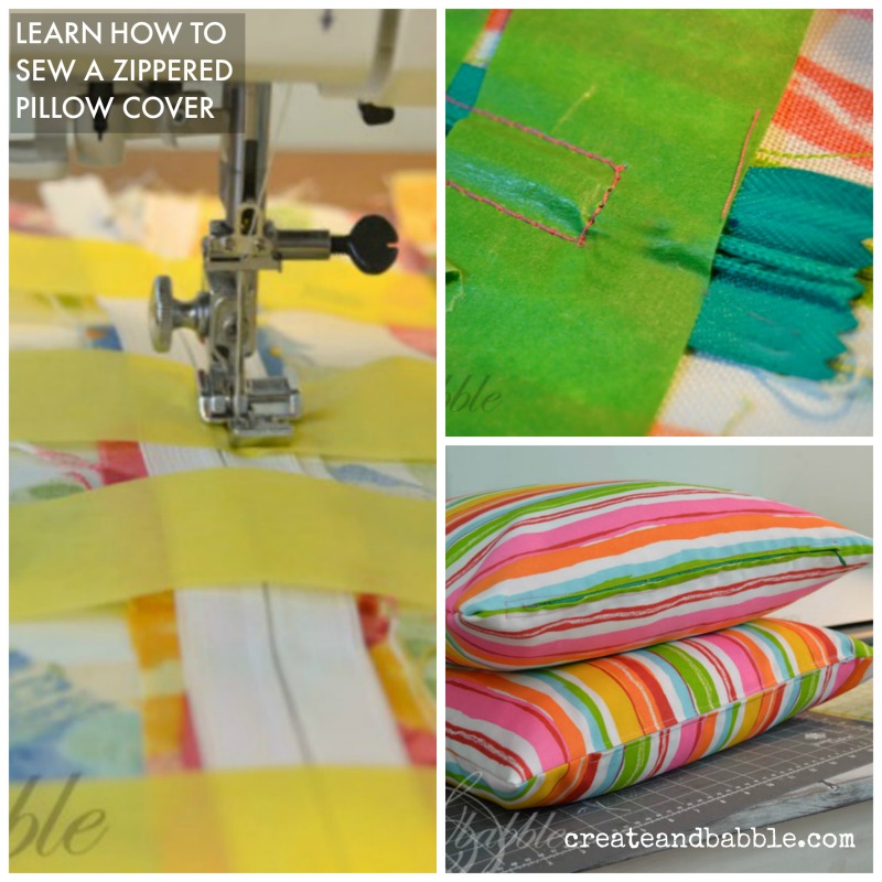 learn how to sew a zippered pillow cover