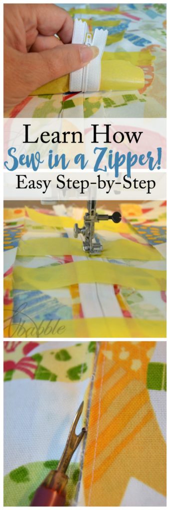 learn how to sew in a zipper