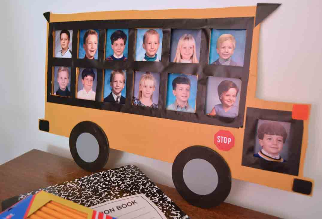School Bus Photo Frame
