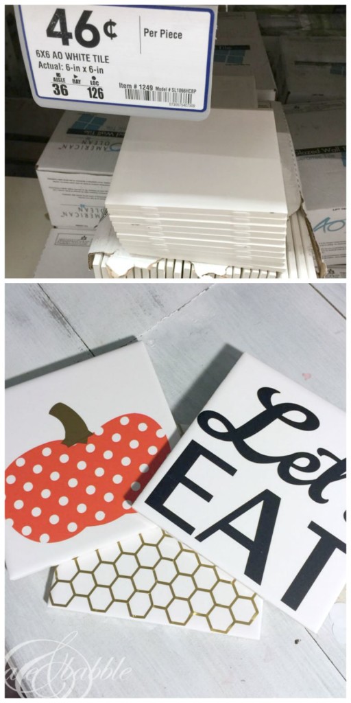 Trivets made from tile samples Create and Babble