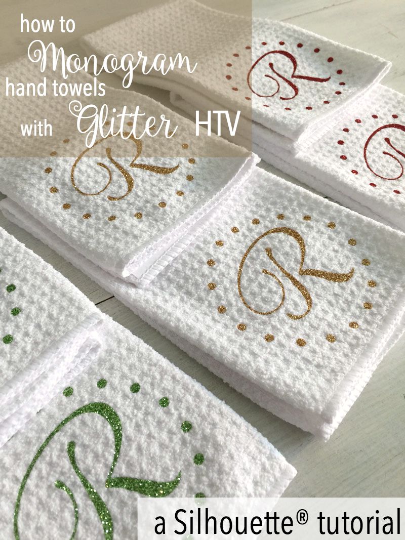 how to monogram hand towels