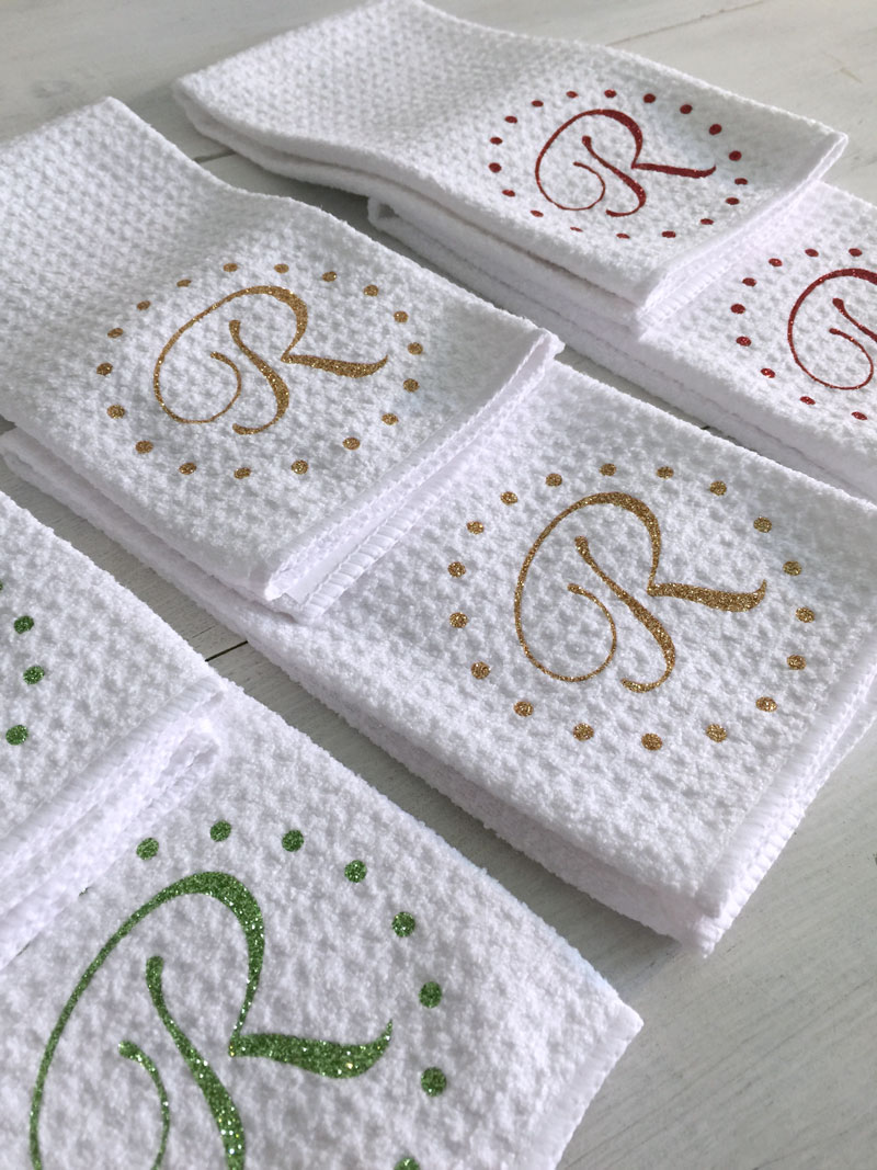 How to Monogram Hand Towels