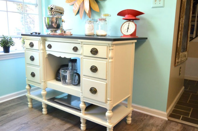 Diy Kitchen Island From A Desk Create And Babble