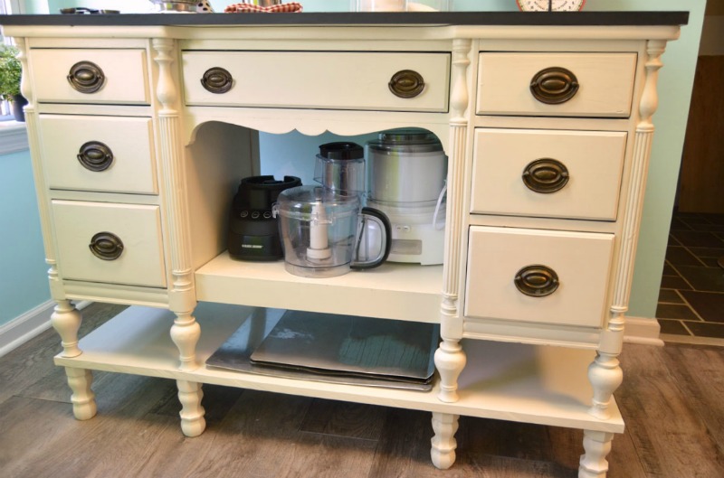 Diy Kitchen Island From A Desk Create And Babble