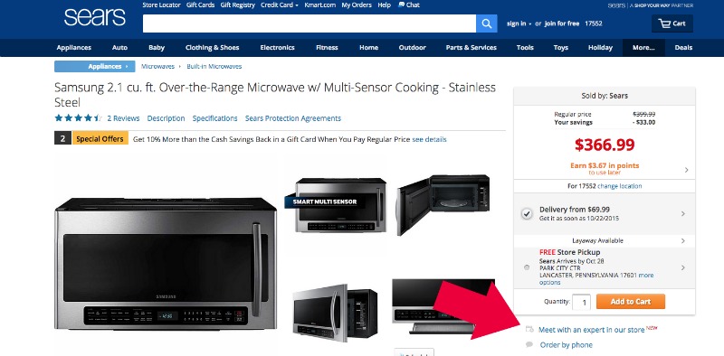 meet with an expert at sears
