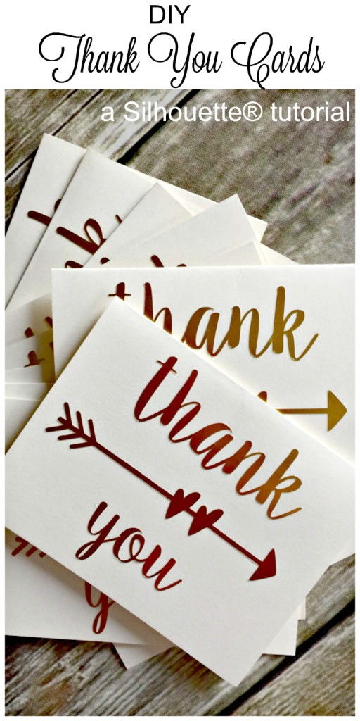 DIY Thank Cards a silhouette tutorial-createandbabble.com