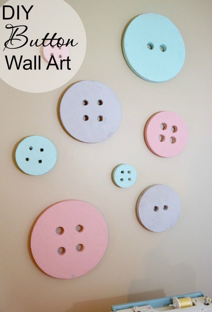 Diy Button Wall Art For A Sewing Craft Room Create And Babble