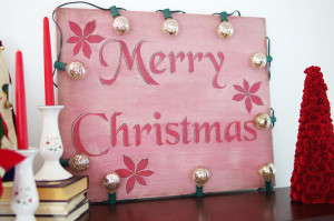 Merry Christmas Sign in Lights Create and Babble