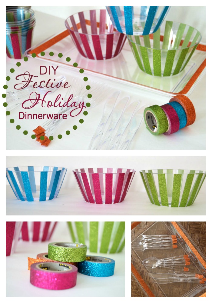 DIY Holiday Dinnerware with Scotch® Expressions Tape_createandbabble.com