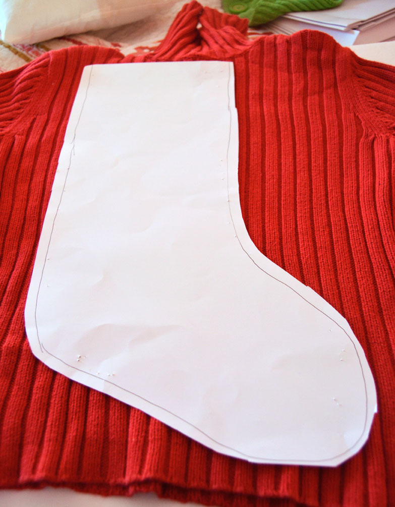 How to Make Christmas Stockings From Old Sweaters - Create and Babble