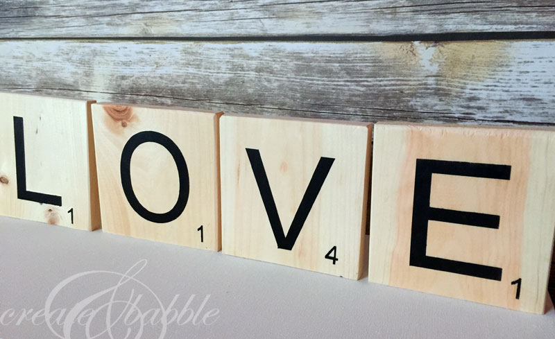 DIY Love Letter Scrabble Tiles