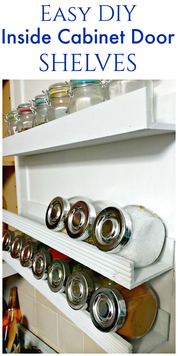 EASY DIY Inside Cabinet Door Shelves