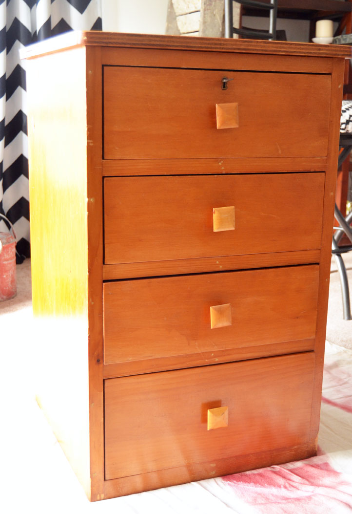 Old chest of drawers to be painted with General Finishes Milk Paint