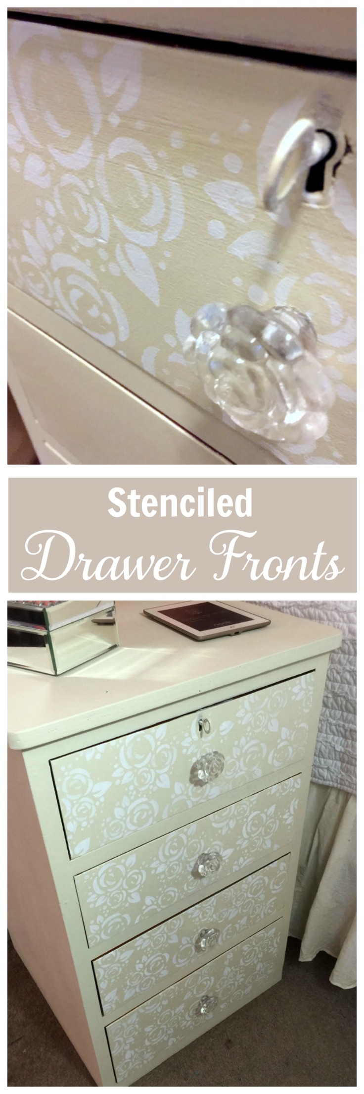 Stenciled Drawer Fronts