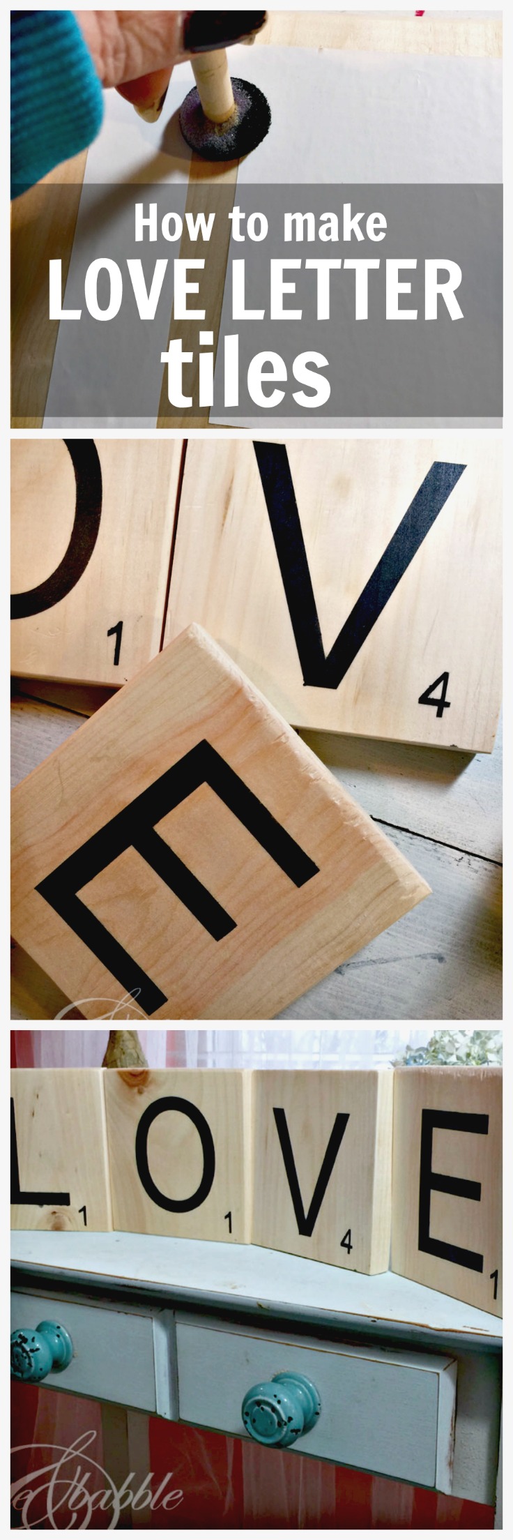 How to Make LOVE Letter Large Scrabble Tiles